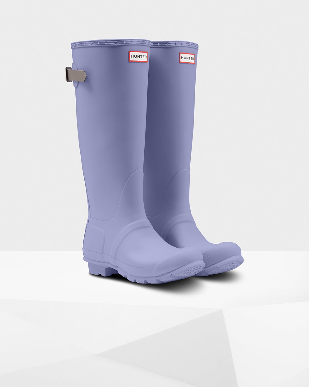 Womens Tall Rain Boots - Hunter Original Back Adjustable (54HNQUYML) - Purple